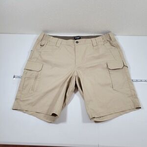 CQR Tactical Cargo Shorts Mens 38 Tan Excellent Ripstop Hiking Work Utility